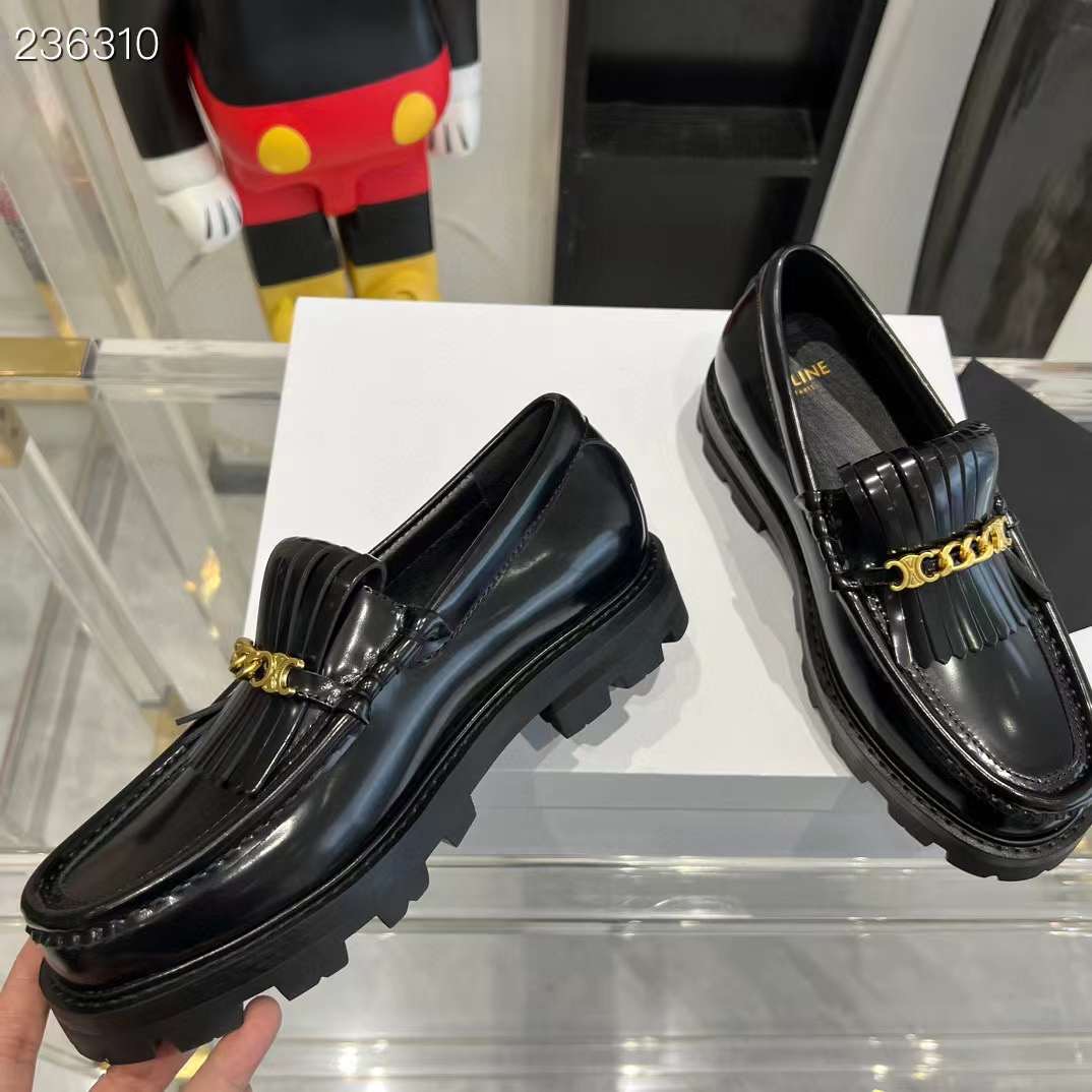 셀린느 복고풍 마거릿 여성 체인 로퍼 35~39