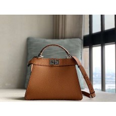 펜디 23 피카부 아이씨유 탑스티치 셀러리아 백 스몰 27x11x20cm
