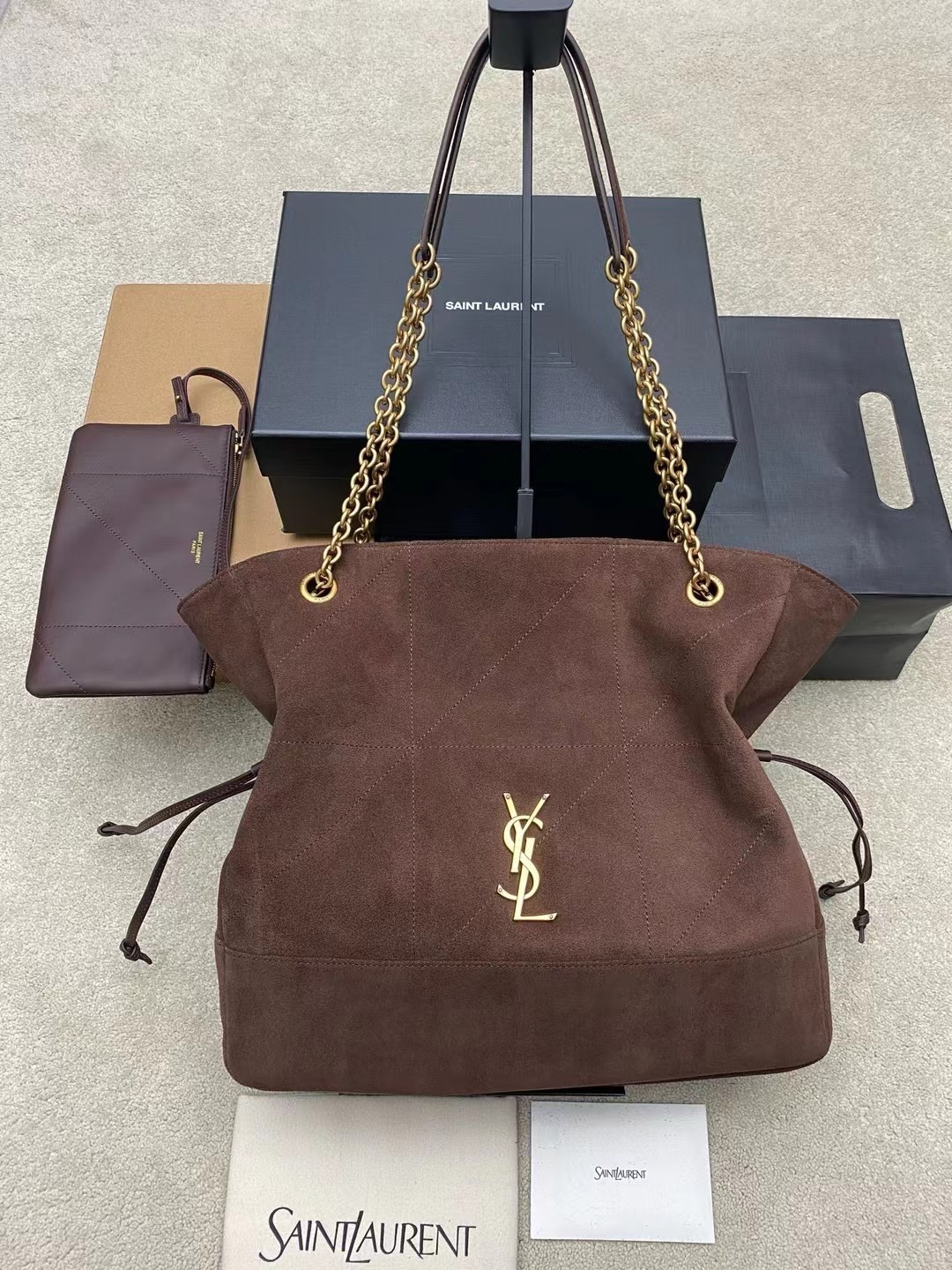 생로랑 제이미 4.3 체인 숄더백 라지 35x35x10cm